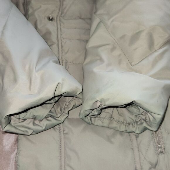 Larry LEVINE DOWN Puffer Trench Coat XS - Picture 8 of 14